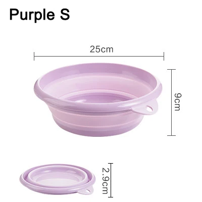 Purple S Bucket MSJO складное ведро для туризма, портативное ведро для умывальника, складное ведро для кухни, машины, ванной, для мытья одежды, для путешествий, кемпинга - Цвет: Purple S Bucket