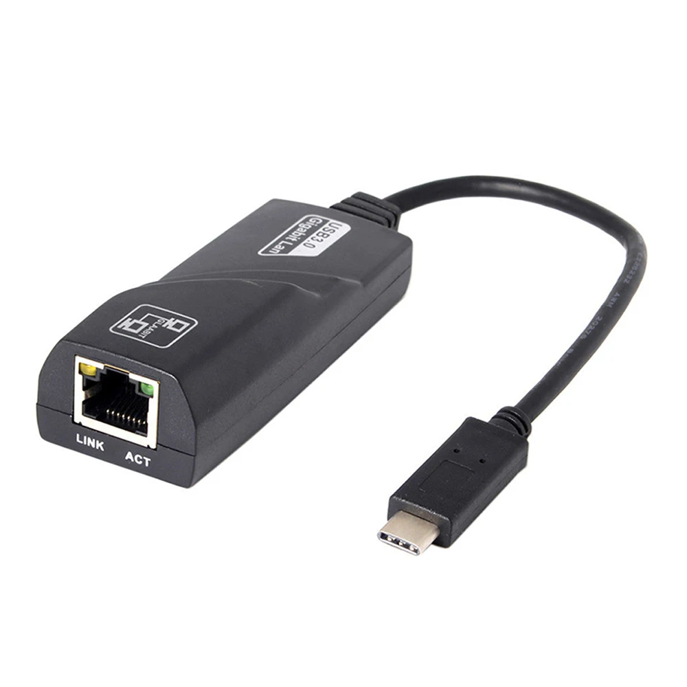 Сетевой Кабель-адаптер локальной сети Мбит/с Тип c адаптер RJ45 Gigabit Ethernet Type-C