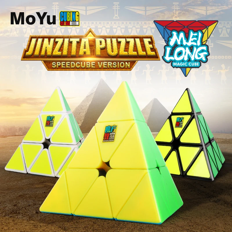 

MoYu Cubing Classroom Meilong 3x3x3 Pyramid Cube Stickerless Magic Speed Cubes Professional Puzzle Cubes Education Toys For kids