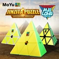 Классный кубик-пирамида MoYu Cubing Meilong 3x3x3, магические скоростные кубики без наклеек, профессиональные Кубики-головоломки, обучающие игрушки для детей - фото