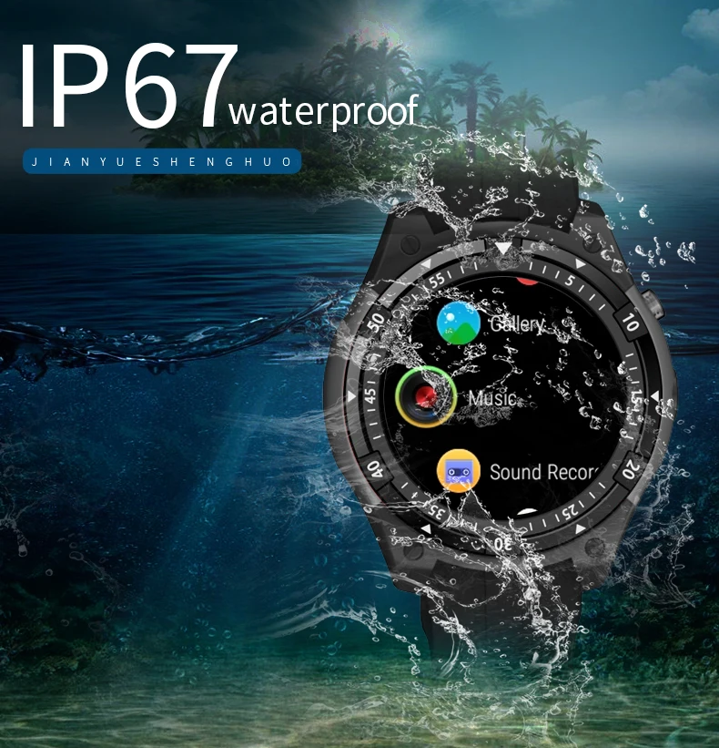 Смарт-часы GOLDENSPIKE x100, 1,3 дюймов, MTK6580, Android 5,1, 3g, 4 Гб, Смарт-часы, 450 мА/ч, 2,0 мегапикселей, монитор сердечного ритма, умные часы