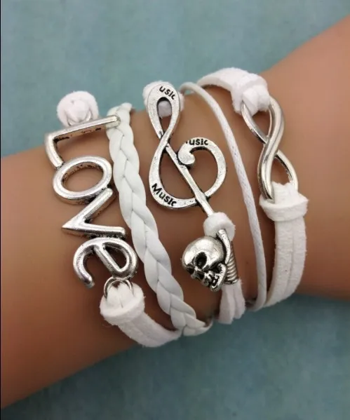 1 шт. бесконечности браслет Символ музыки bracelt для подарок на Новый год 3071 мини