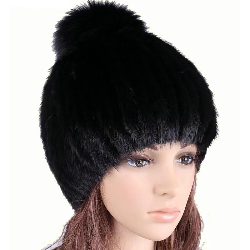 New Real Mink Fur Hat Women Fashion Mink Fur Hats Natural Mink Fur Cap Genuine Warm Winter Female Hat