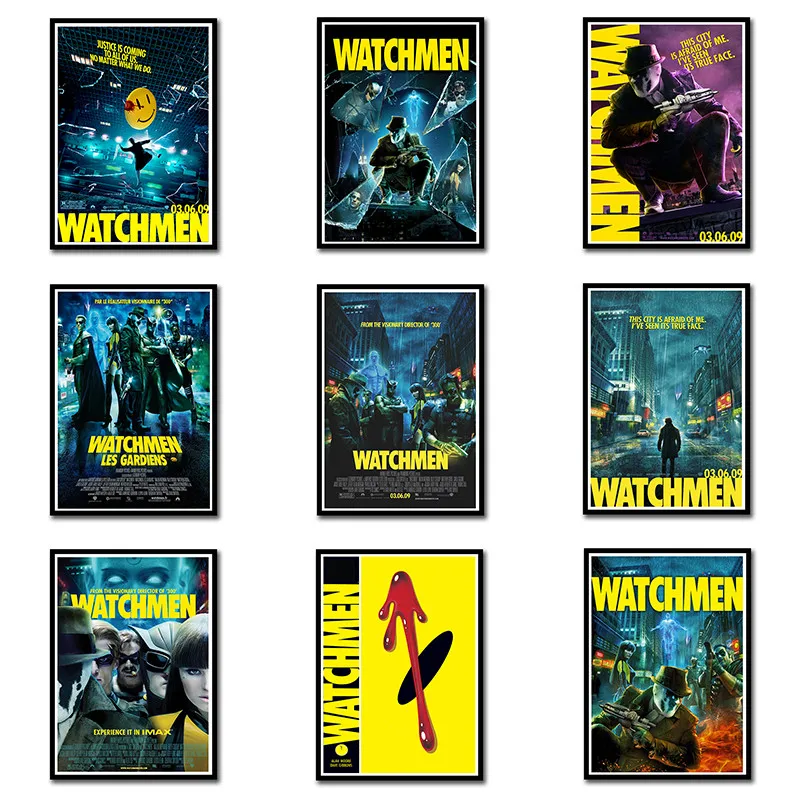Постеры Watchmen белая крафт бумага принты наклейки на стену украшение для дома