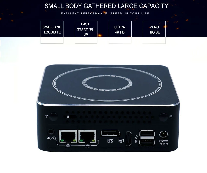 Inte Core i7 7500U DDR4 мини-ПК Intel HD Graphics620 Windows 10 Kaby Lake мини настольный компьютер HTPC DP+ HDMI+ 2* COM Промышленные ПК