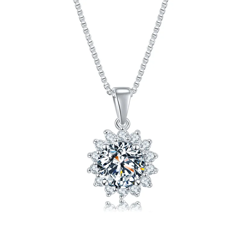 Ювелирные изделия 18 K золото moissanite алмаз ожерелье свадебные подарки MO-01-4