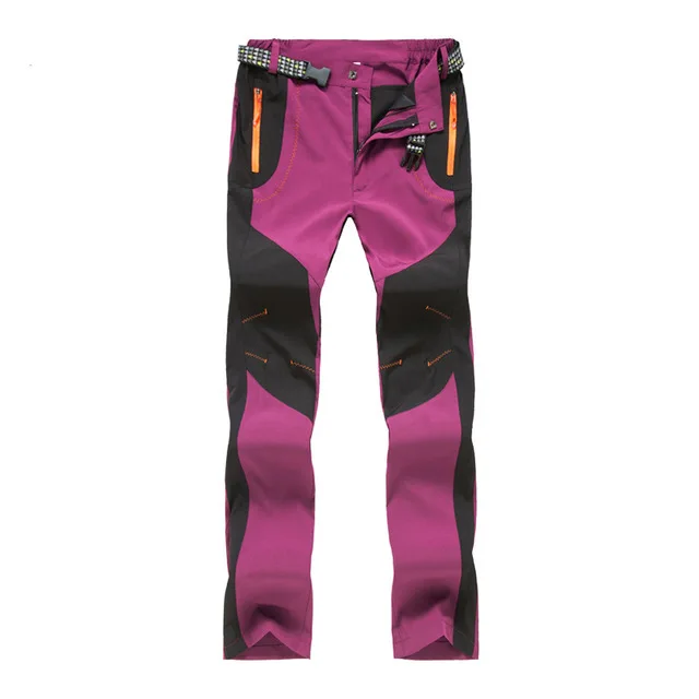 Women Purple JACKSANQI Новые мужские и женские летние походные Тонкие штаны для улицы флисовые брюки весна осень ветрозащитные для кемпинга альпинизма RA210 - Цвет: Women Purple