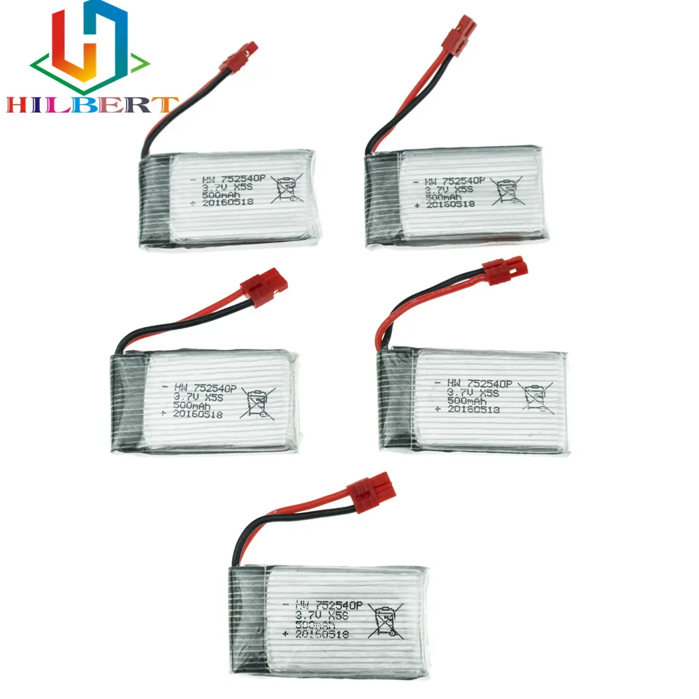 5 шт. литий ионный аккумулятор 3 7 в 500 мач для Syma X5HC X5HW|3.7v 500mah|spare partsremote control |