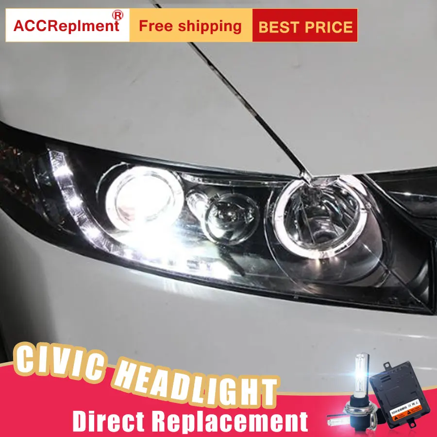 2 шт. светодиодный светодиодные фары для Honda Civic 2007 2011|hid kit|h7 hidxenon lens |