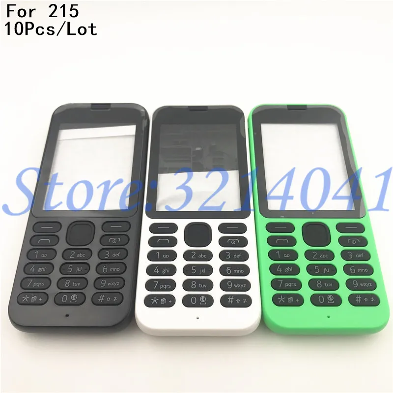 

10 шт./лот новый пластиковый полный корпус для Nokia 215 полный чехол для телефона + английская клавиатура + логотип