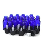 12 шт. 10 мл кобальтовые голубые стеклянные бутылки со встроенным редуктором с видимой крышкой для ароматерапии эфирными маслами 13 унции