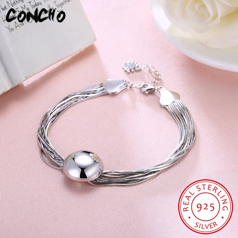 Кончо Jewelry 925 пробы сердце браслет для Для женщин Юбилей best подарки 2018 ювелирные