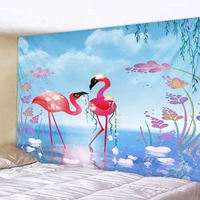 nordic flamingo tapestry bird wall hanging tapestries floral home decor beach towel yoga mat picnic blanket table cloth
