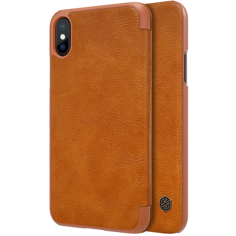 Для iPhone XS X Nillkin Qin Series чехол для телефона роскошный Слот для карт бизнес стиль для iPhone X XS Флип кожаный чехол Nilkin чехол