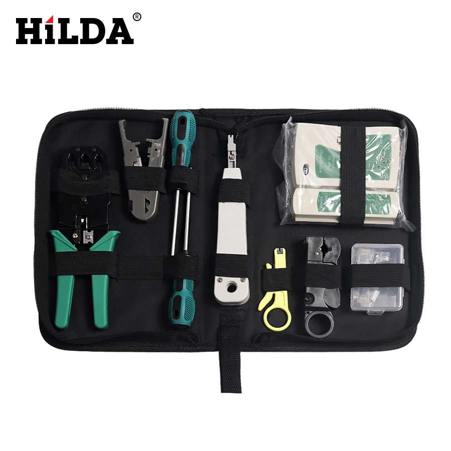 Небольшая электродрель HILDA 11 шт./компл. Портативный локальной сети Набор