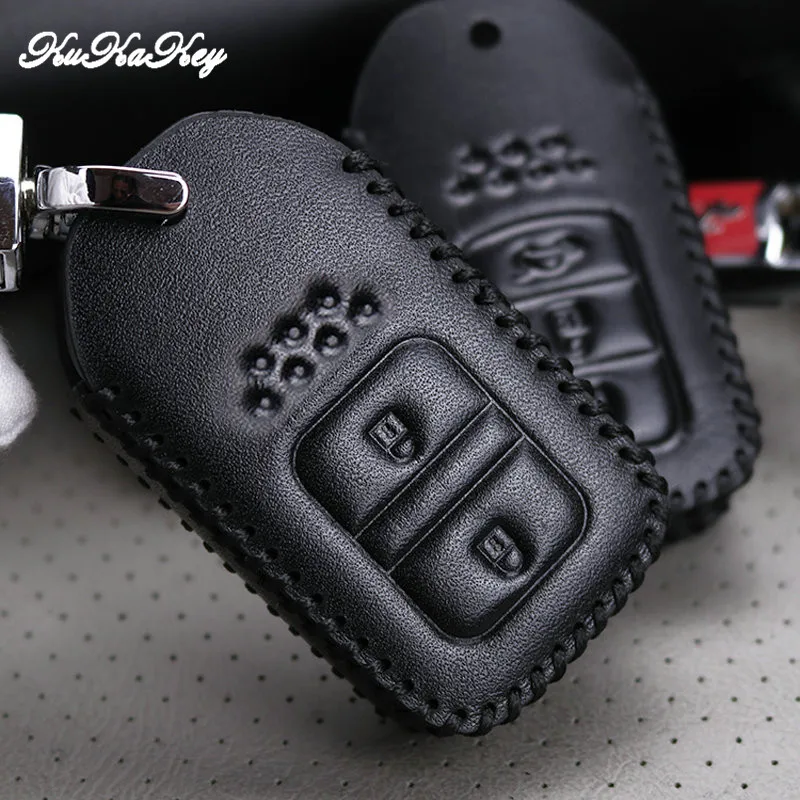 KUKAKEY чехол из натуральной кожи для автомобильного брелка ключей Honda Civic Accord Cr v Pilot