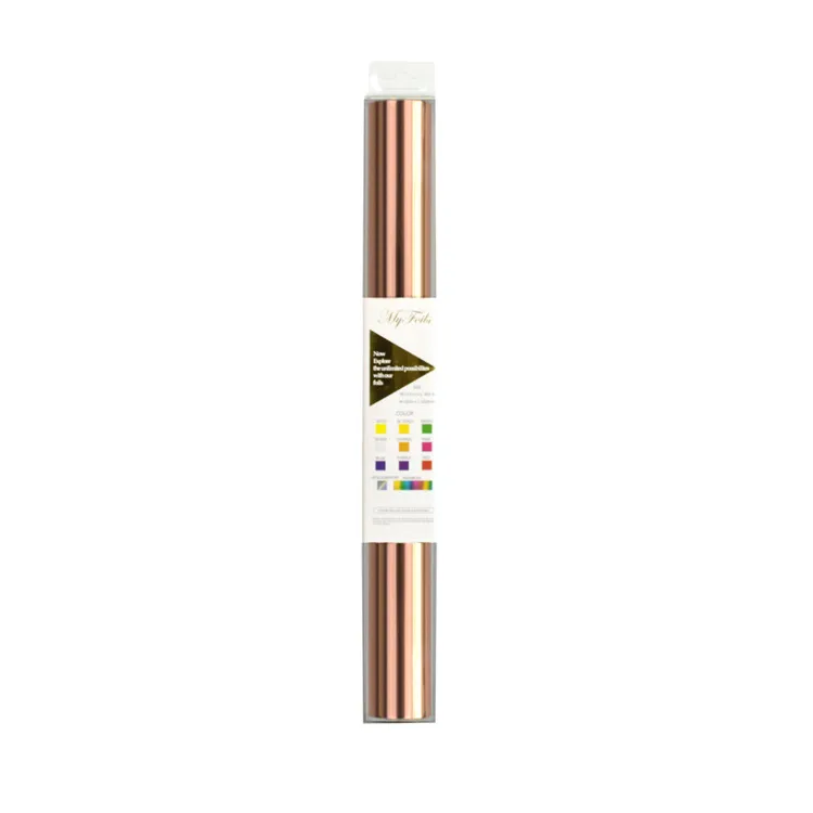 Rose gold Myfoils Радуга цветная фольга бумага лазерным принтером для рукодельные карточки DIY оригами Бумага - Цвет: Rose gold