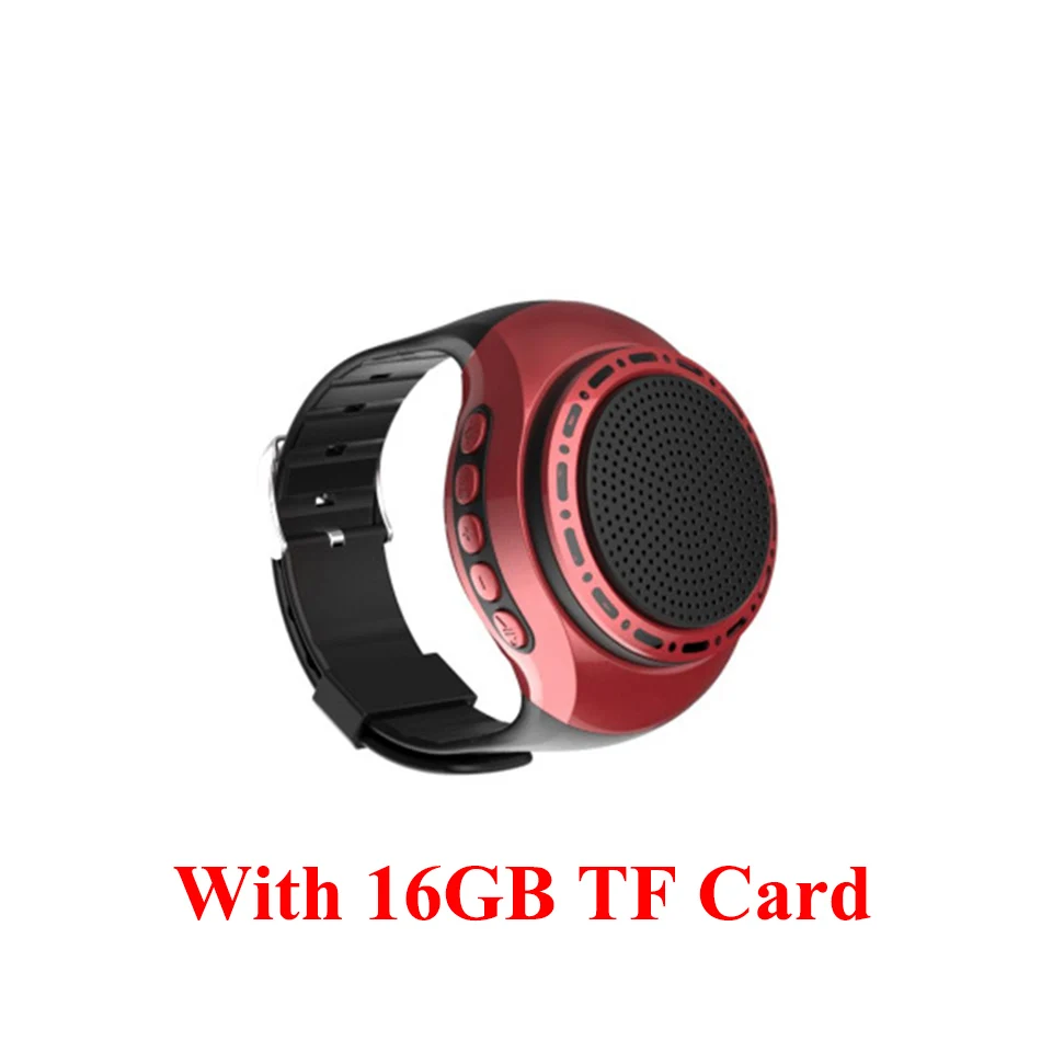 Red Add 16GB TF Card HOMEBARL U6, цветной светодиодный динамик для бега, крутые наручные часы Buetooth, динамик, Спортивная музыка, FM радио, поддержка 8 ГБ, 16 ГБ, TF карта, PK, B20, B90, U3 - Цвет: Red Add 16GB TF Card
