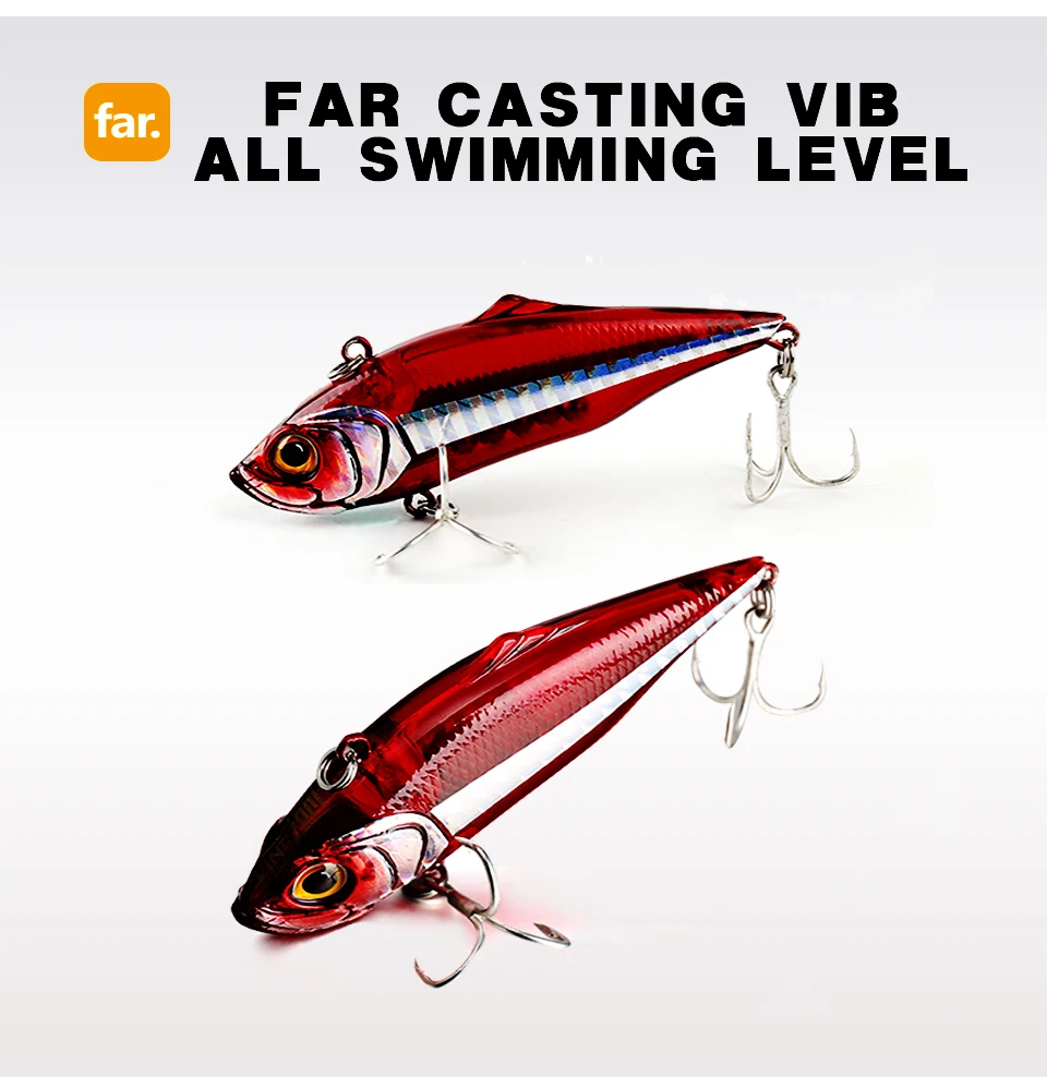 Kingdom fishing Приманка Тонущая VIB 75 мм 21,5 г/27,2 г, 60 мм 10,9 г/14,3 г жесткая приманка рыболовные снасти шесть цветов модель 5504