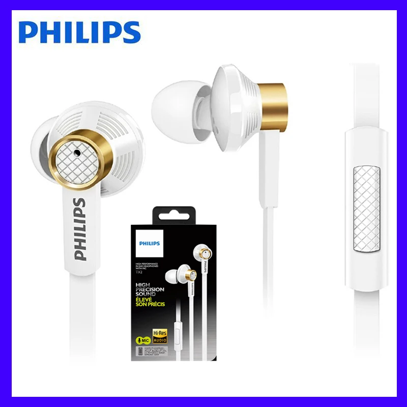 Philips Original Tx2 нанимает наушники с высоким разрешением HIFI вкладыши шумоподавлением