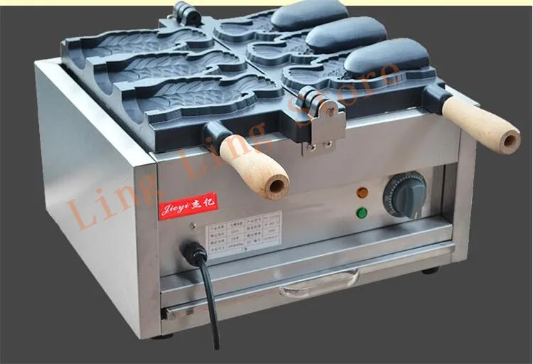 110V 220V антипригарная Коммерческая электрическая мороженое глубокий тайяки рот рыбы вафельница 3 шт. машина вафли Бейкер для мороженого
