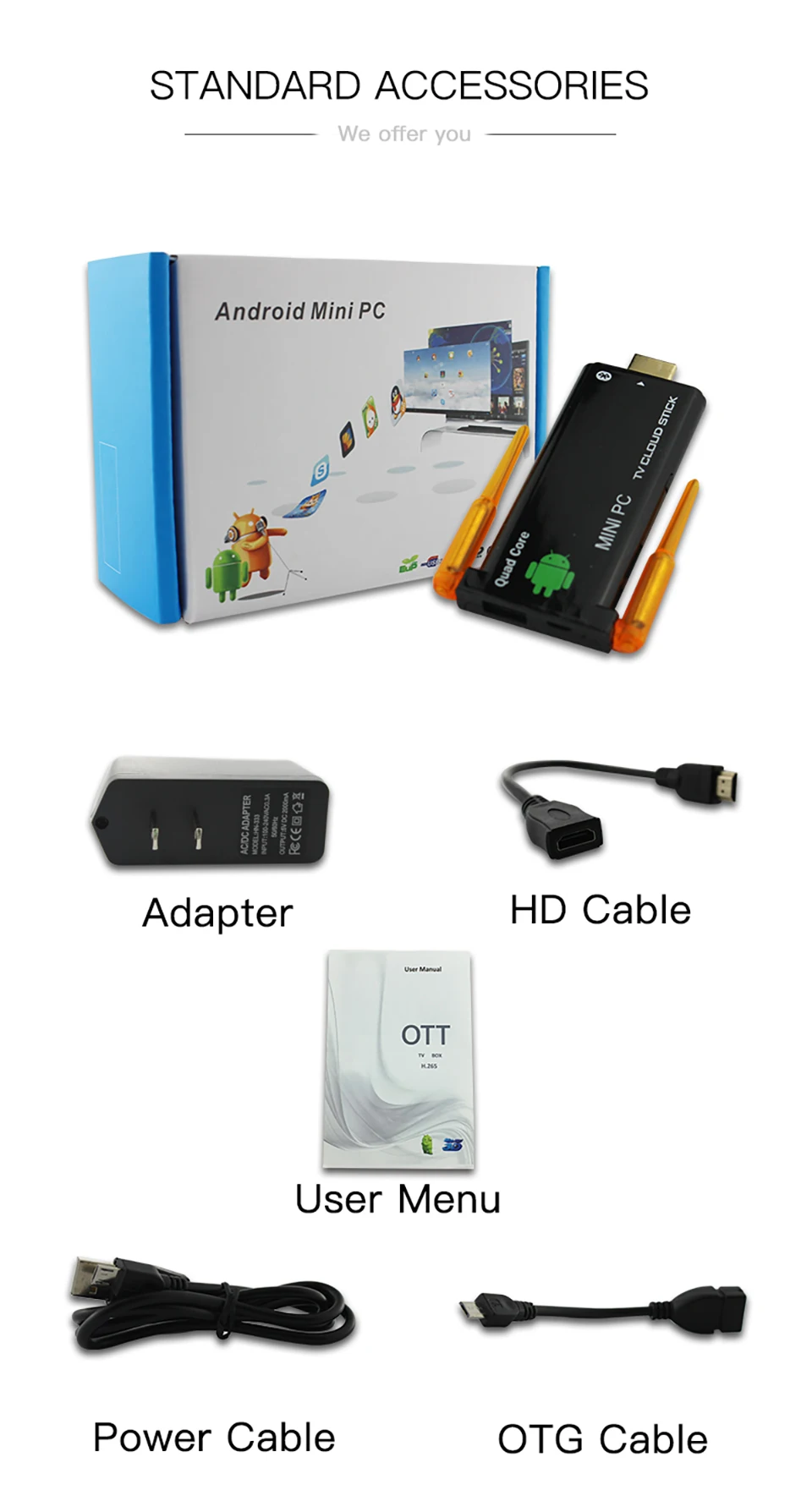 J22 Android Smart tv Box Мини ПК 4k HD RK3229 четырехъядерный ТВ-накопитель 2 Гб ОЗУ 8 ГБ/16 Гб ПЗУ ТВ ключ UHD медиаплеер беспроводной ключ