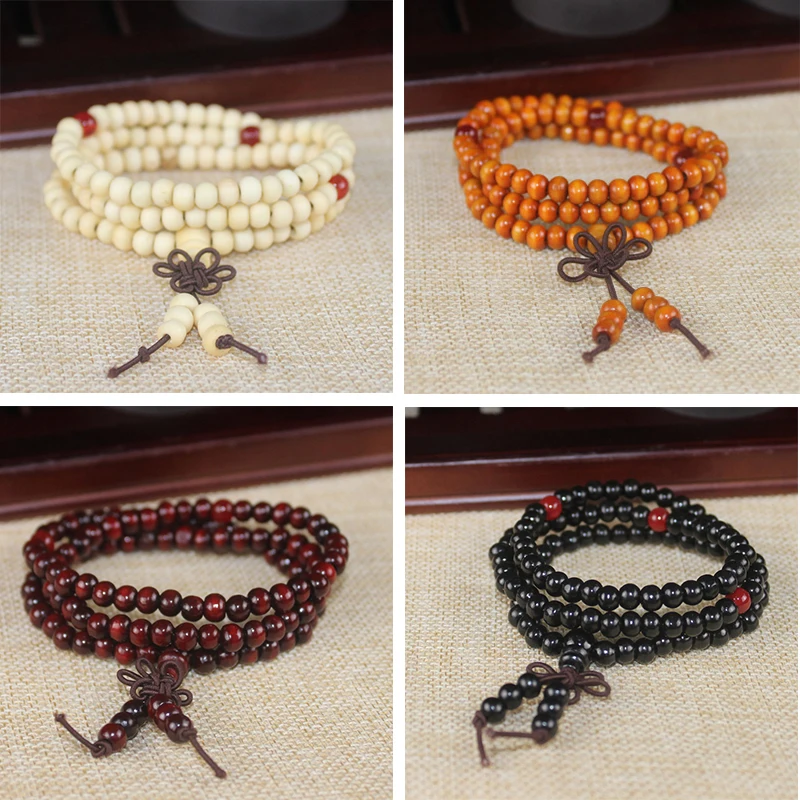 Многослойные Бусины для молитвы венге 108 тибетский буддийский Шарм медитация