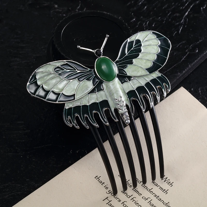 ZRM Модные Винтажные гребни с изображением бабочки Титаника животные заколки для