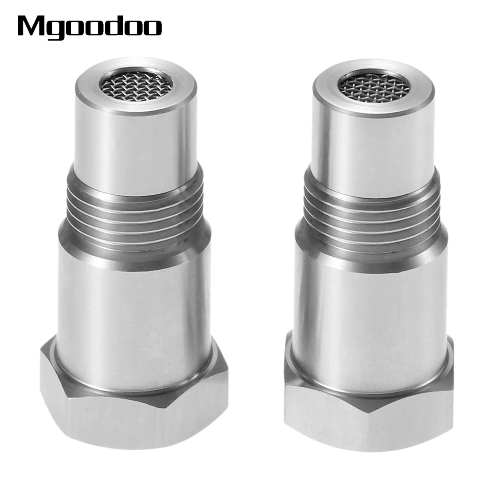 2Pieces M18x1.5 CEL контрольный светильник для двигателя, адаптер CEL Eliminator, мини каталитический преобразователь O2, датчик кислорода, аксессуары для автомобиля из нержавеющей стали - Цвет: 2Pieces