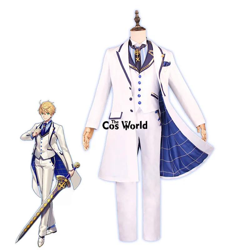 FGO Fate Grand Order Arthur Pendragon белая рубашка на День святого Валентина пальто жилет штаны