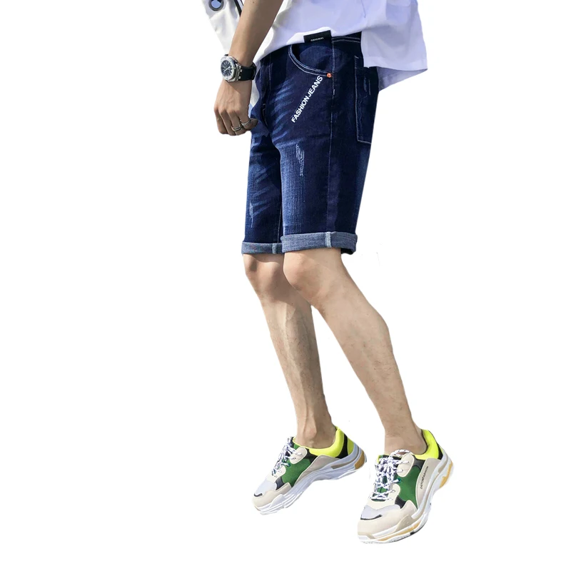 2019Men's джинсовые шорты хорошего качества Короткие джинсы для мужчин и хлопковой