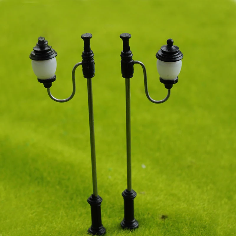 

20pcs HO Scale 1:100 Model Garden Lamppost Lamp Single Head Wires Bulbs Model Lights with Wires&Bulbs for Landscape Model Toys