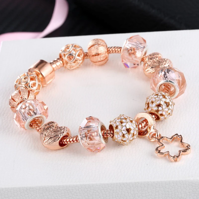 VRF Европейский Для женщин Талисманы Браслеты DIY Кристалл Бусины браслет и подарки