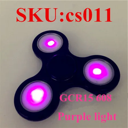1 pc Purple 1 подсветка ПК Tri-spinner светится в темноте светодиодный светильник Спиннер EDC ручной Спиннер гироскоп антистресс фокус светящиеся сверкающие игрушки Gyros - Цвет: 1 pc Purple