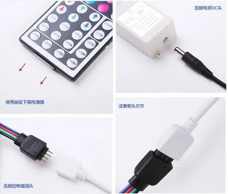 

Free Shipping DC12V 24 key IR Remote Controller for SMD 3528 5050 RGB LED Strip Light