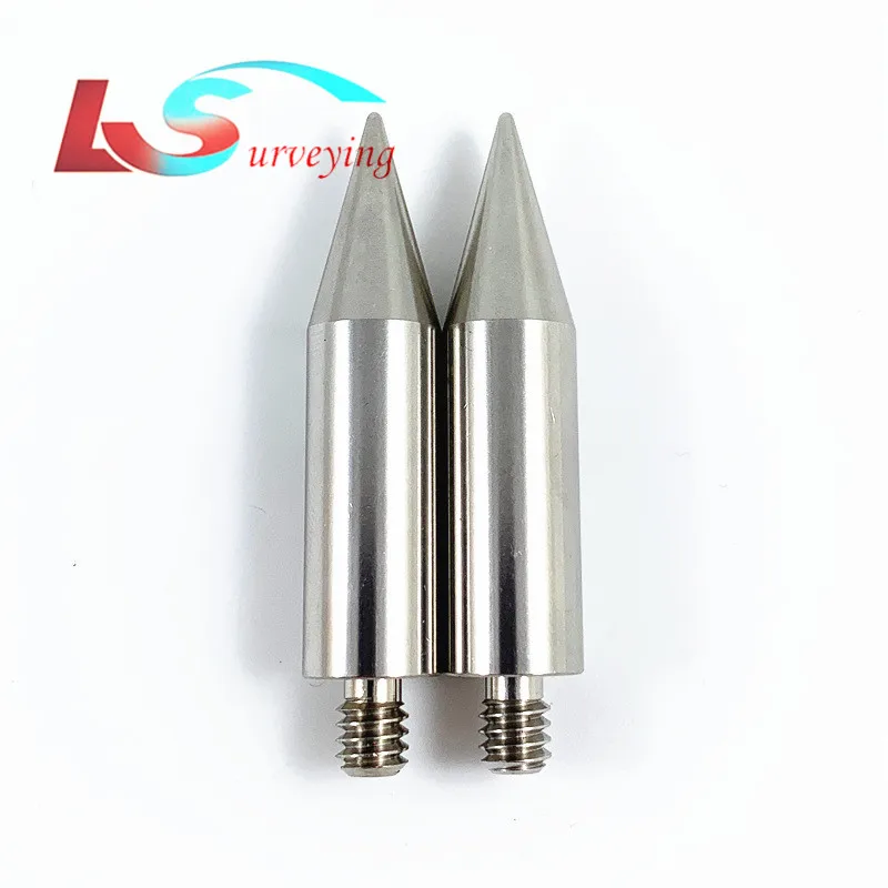 

2pcs high quality Replacement 50mm length mini Pole Point tip for mini prism - 1/4" Thread Stainless Steel Free shipping