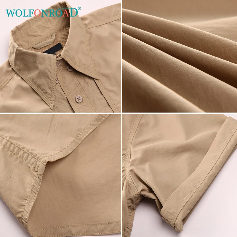 Мужская быстросохнущая рубашка WOLFONROAD водонепроницаемая уличная для походов