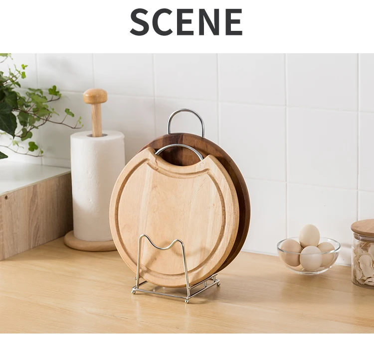 ORZ Stainless Steel Chopping Board Holder Pot Lid Rack Kitchen Pantry Organizer Houseware Storage Holder Kitchen Accessories