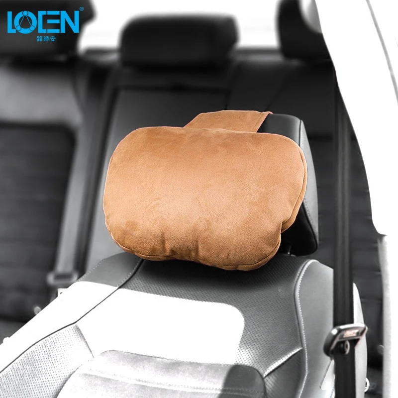 Мягкий замшевый чехол LOEN для автомобильного подголовника подушка поддержки шеи
