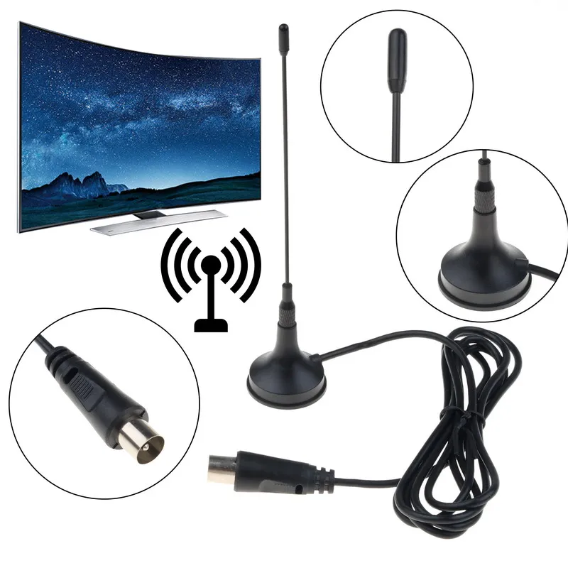 Комнатная антенна Kebidumei 5 дБи цифровая мини ТВ для DVB-T TV HD простая установка |