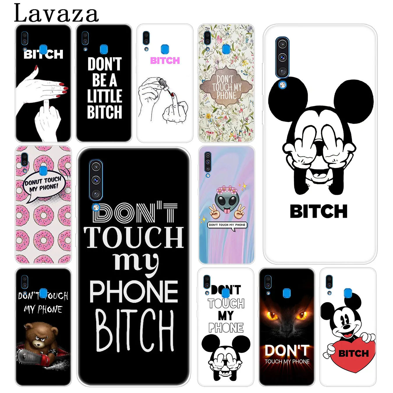 Жесткий чехол для телефона Lavaza Bitch Don't touch my phone Samsung Galaxy A70 A60 A50 A40 A30 A20 A10 M10 M20 M30 M40