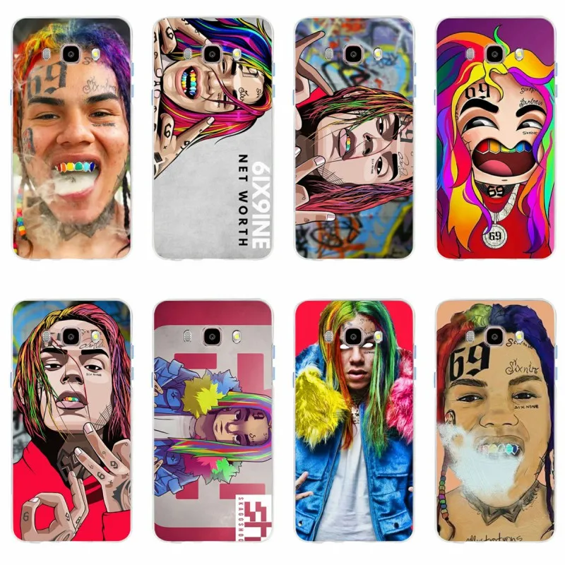 В стиле хип хоп реперские кепки Tekashi 69 6ix9ine чехол из термопластика Чехол для