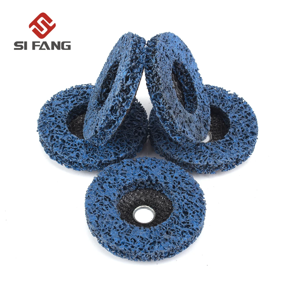 

2/5Pcs 100mm Poly Strip Disc Abrasive Wheel For Paint Rust Removal For 4" Angle Grinder