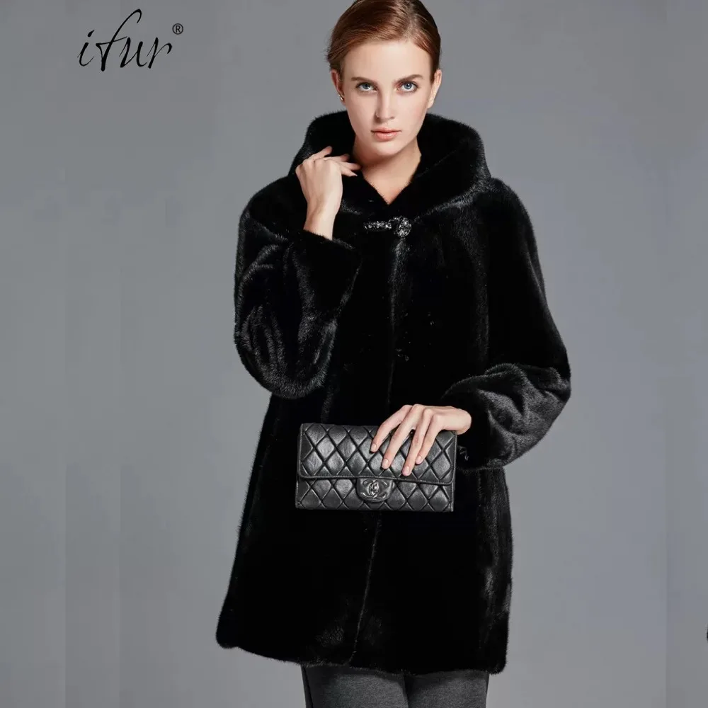 2021 бренд класса люкс для женщин натуральная норковая Меховая куртка длинная