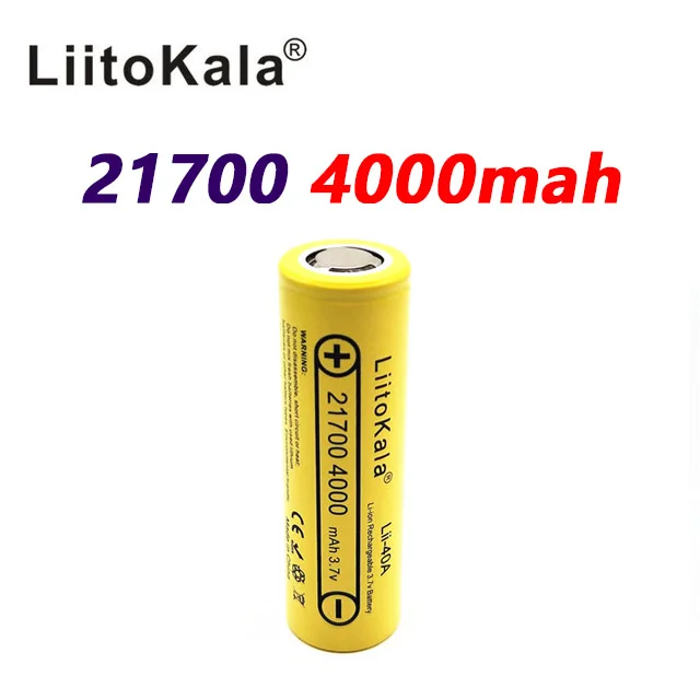 LiitoKala Lii 40A 21700 4000mah Li Ni Battery 3 7 V 30A power 5C Rate разряд|battery 3.7v|battery abattery 3.7v |