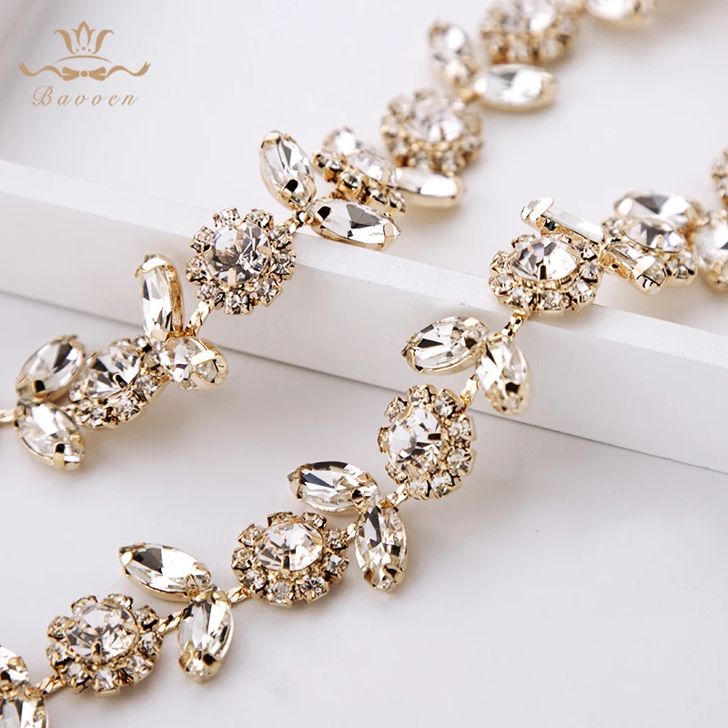 Корейские золотые Хрустальные ленты для волос невесты длинные тиары головной