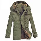 Мужская зимняя куртка, утепленная длинная куртка с хлопковой подкладкой и капюшоном, пальто в стиле милитари, парка, зима 5XL