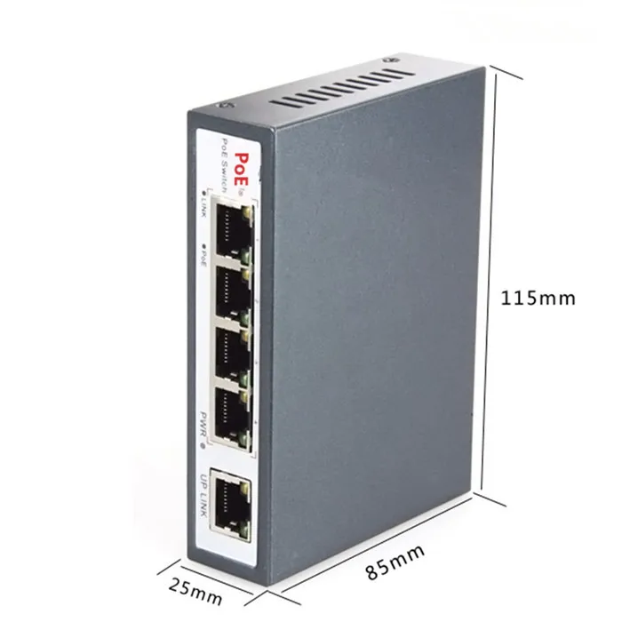 4 портовый коммутатор poe + 1 порта настольный fast ethernet 5 rj45 сетевой питания 48 В вход