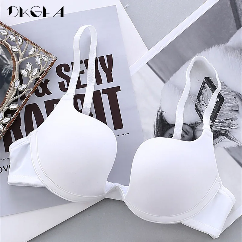 Белый Модный бюстгальтер с открытой спиной Lnvisible Lingerie C D кружка Глубокий U сексуальный бюстгальтер U Плунжер 1/2 Кубок Бюстгальтер Черное Женское Белье пуш ап Бюстгальтеры - Цвет: Белый