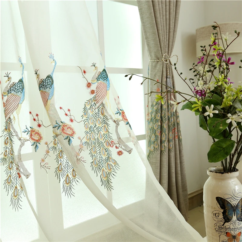 Китайские характеристики вышитый Высококачественный занавес s для гостиной